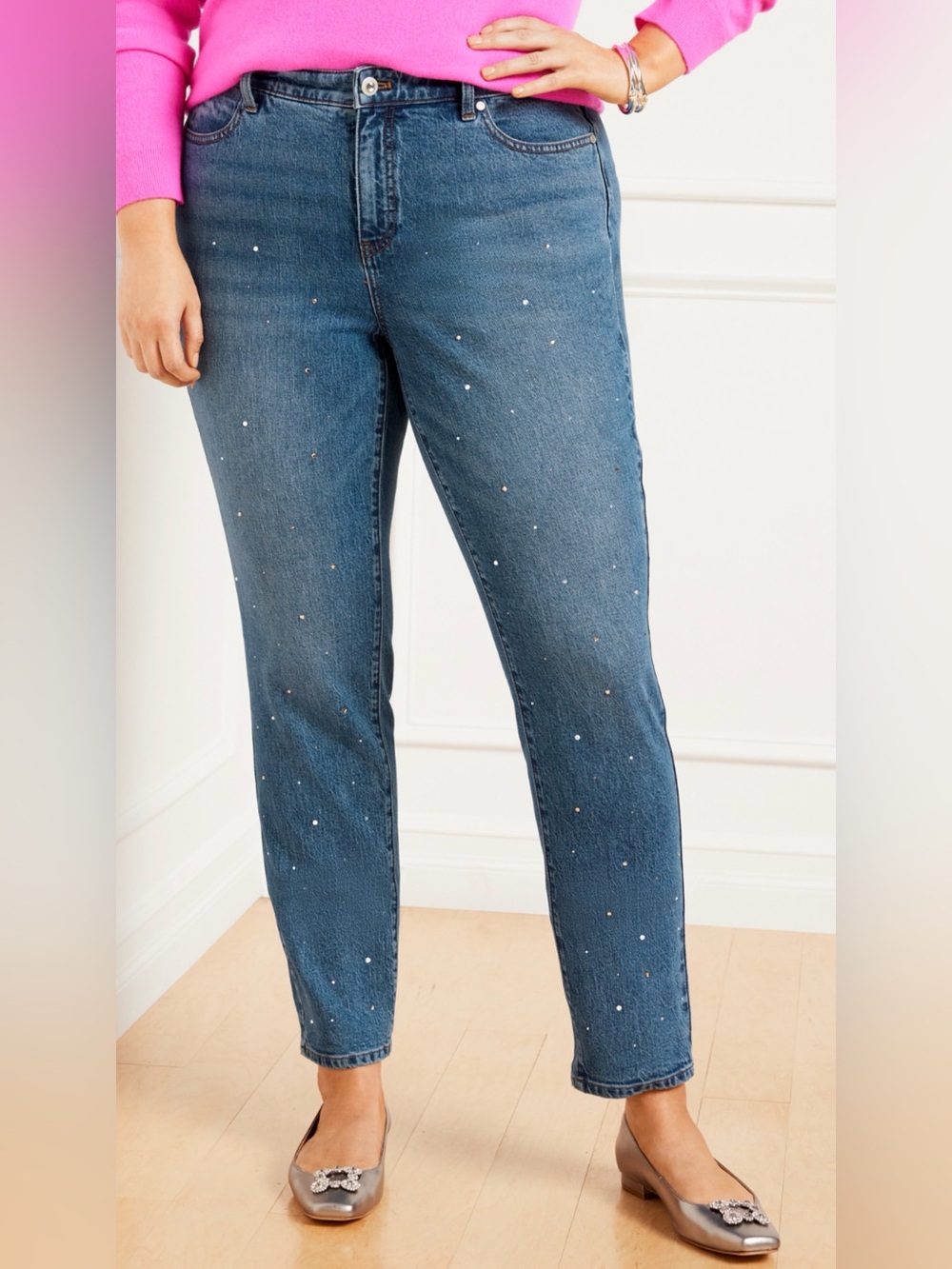 Talbots Crystal Embellished Slim Ankle Jeans – 20W - Picture 2 of 9
